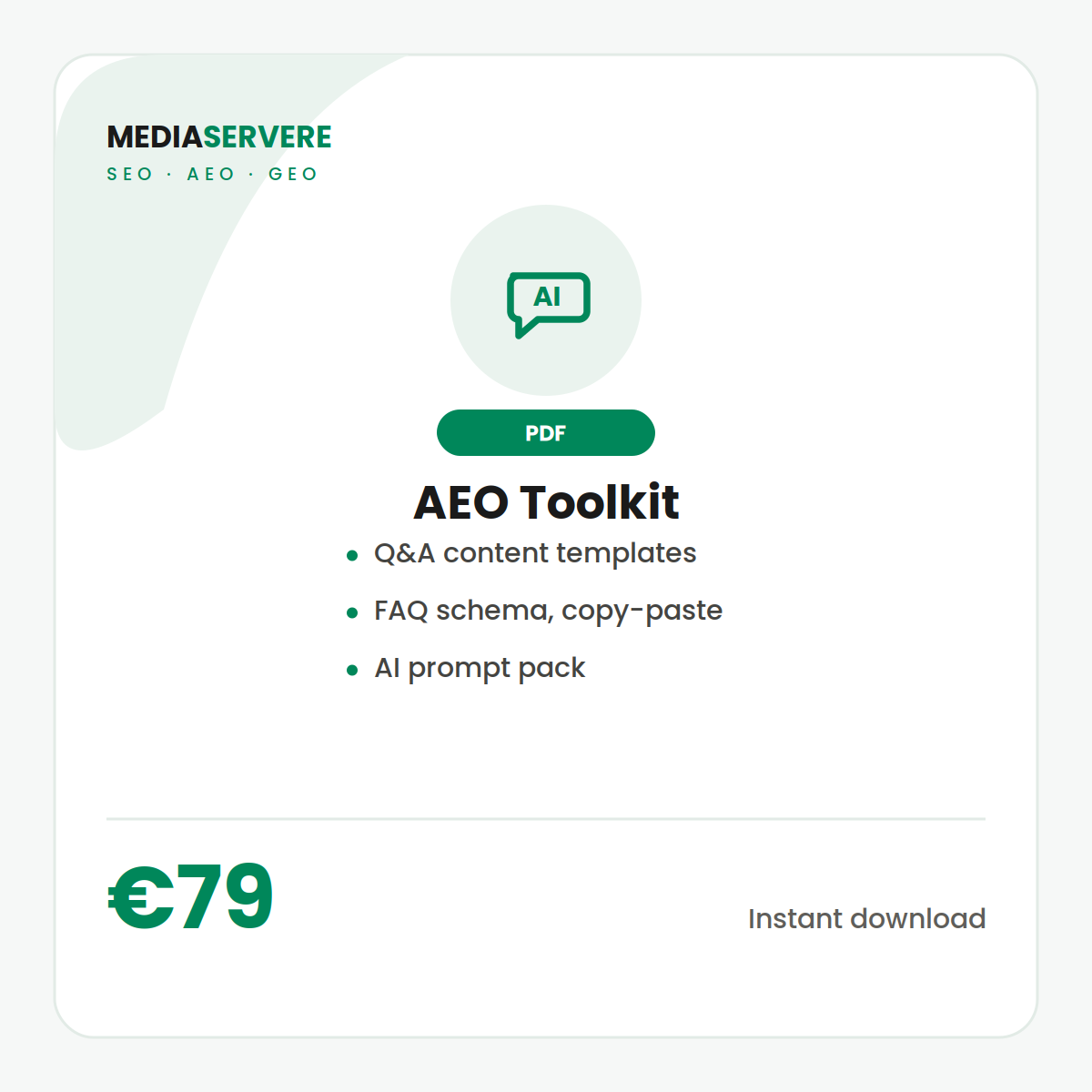 AEO Toolkit &amp; Prompt Pack — Answer Engine Optimization