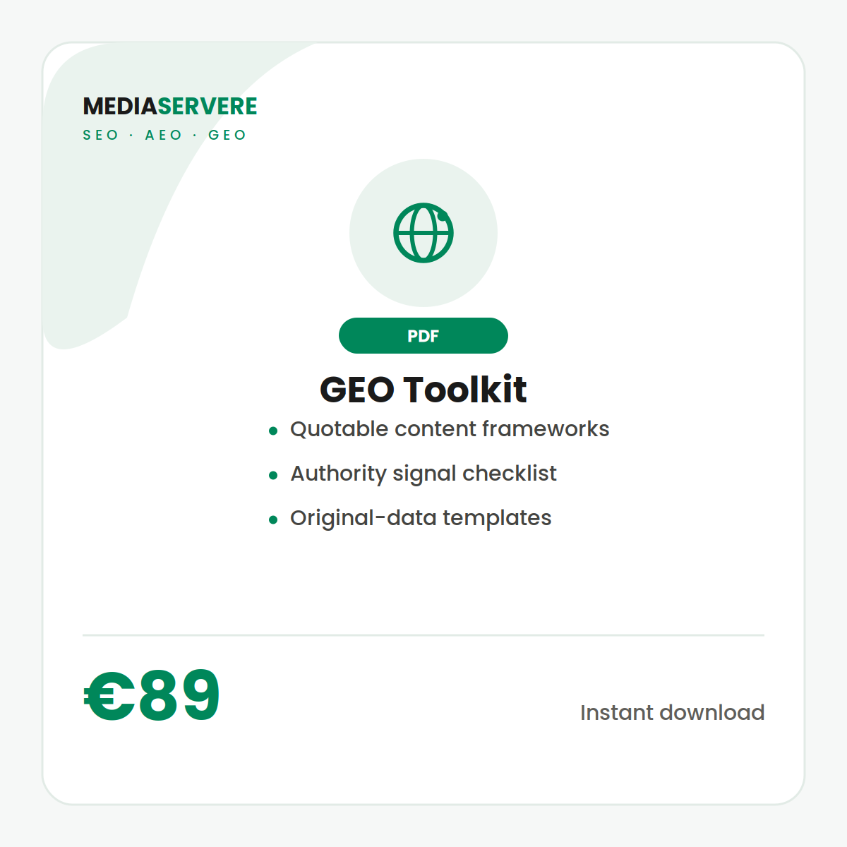 GEO Toolkit — Generative Engine Optimization
